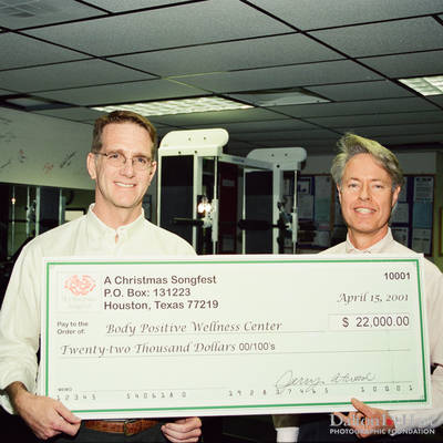 Songfest Check to Body Positive <br><small>April 16, 2001</small>