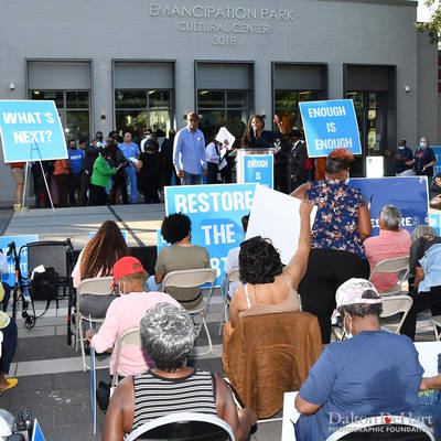 Enough Is Enough Call To Action Rally To Save And Restore Districts 9 & 18 During Texas Redistricting At Emanciapation Park  <br><small>Oct. 7, 2021</small>