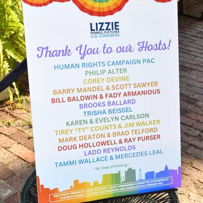 Congresswoman Lizzie Fletcher Host A Pride Month Celebration Event At Boheme <br><small>June 1, 2023</small>