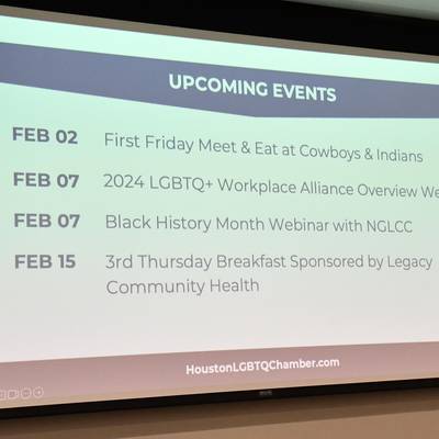 Greater Houston LGBT Chamber Presents Thrive - Small Business Summit & Matchmaker, Garden Innhome 2 Suites <br><small>Jan. 31, 2024</small>
