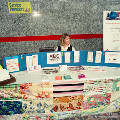 George R Brown AIDS Quilt Display <br><small>Oct. 7, 1990</small>