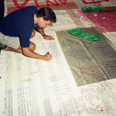George R Brown AIDS Quilt Display <br><small>Oct. 7, 1990</small>