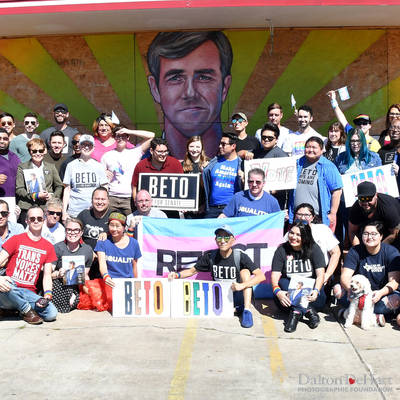 LGBTQ For Beto 2018 - Group Photo At 498 Sampson Near Ripley House Voting Location  <br><small>Oct. 28, 2018</small>